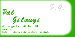 pal gilanyi business card