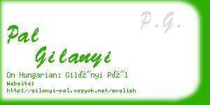 pal gilanyi business card